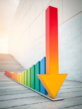 A graph showing DriveIQ Finance's competitive interest rates for commercial loans compared to the industry average, emphasizing cost savings.